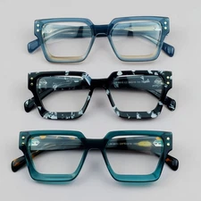 Vintage Acetate Square Eyeglasses Frame for Men Women Fashionable Glasses Frames