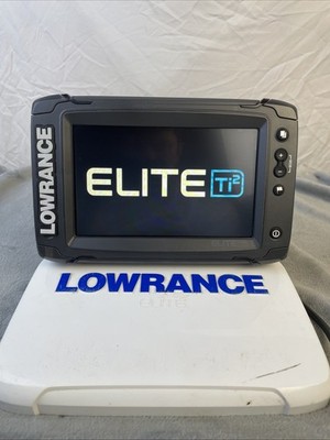 Lowrance Elite-7 Ti2 Fishfinder GPS Unit With Mount Sun Cover and Power Cord