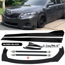 Front Bumper Lip Spoiler Splitter 86.6" Side Skirt Body Kit For Toyota Corolla