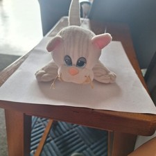 pound puppies vintage 1986 white and gray cat with a red collar tonka