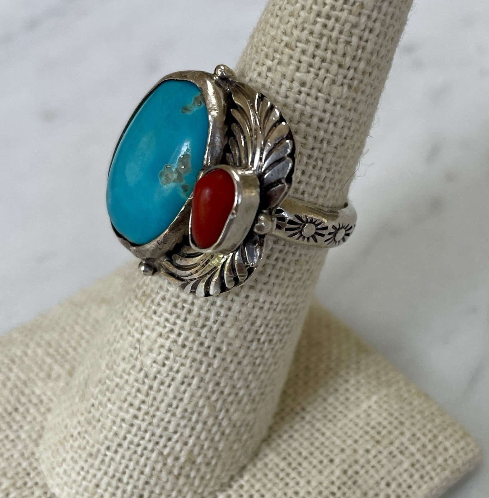 D. Robert Smith Signed SS Ring~ Native American, … - image 4