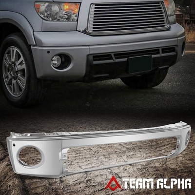 Fits 2007-2013 Toyota Tundra Chrome Front Bumper Face Bar w/ Parking Sensor Hole