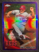 2010 Topps Chrome Jay Bruce #122 Purple Refractor serial /599