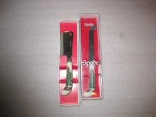 Spode Christmas Tree Cheese Knife & CHEESE CLEAVER Ceramic Handle ++