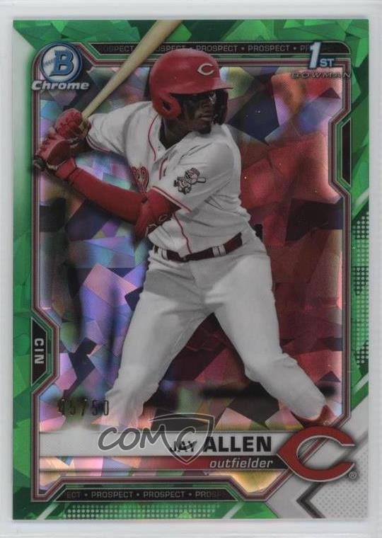 2021 Bowman Chrome Draft Sapphire Edition Green 45/50 Jay Allen #BDC-11 0w7f