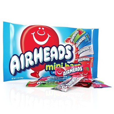AIRHEADS Mini Candy Bars, assorted flavors, individually wrapped, 12 oz- 2 Pack