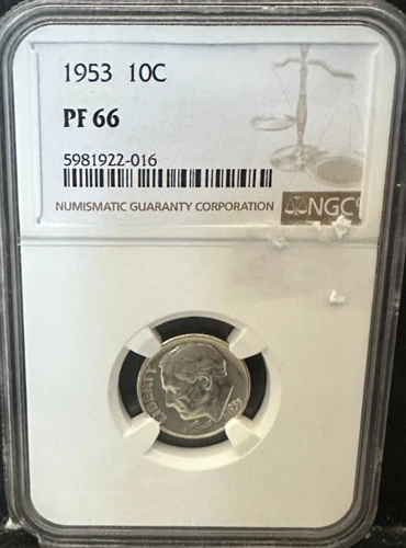 1953 Roosevelt Dime 10c NGC PF66 Gem Proof PR66