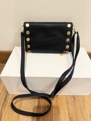 Hammitt Levy Black Wallet Clutch Crossbody Shoulder Handbag Leather GM 3 In 1