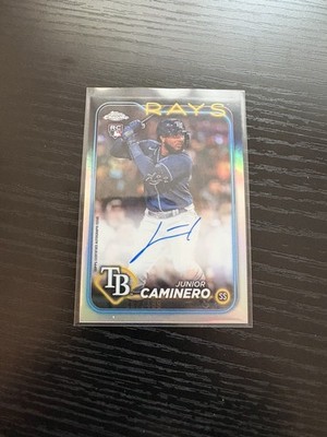 2024 Topps Chrome Junior Caminero Refractor Autograph #RA-JCA  197/499 Nice Card