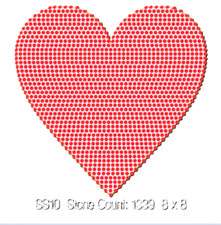 Rhinestone Hotfix crystals Bling Iron-on transfer-HEART Size 8"x8"