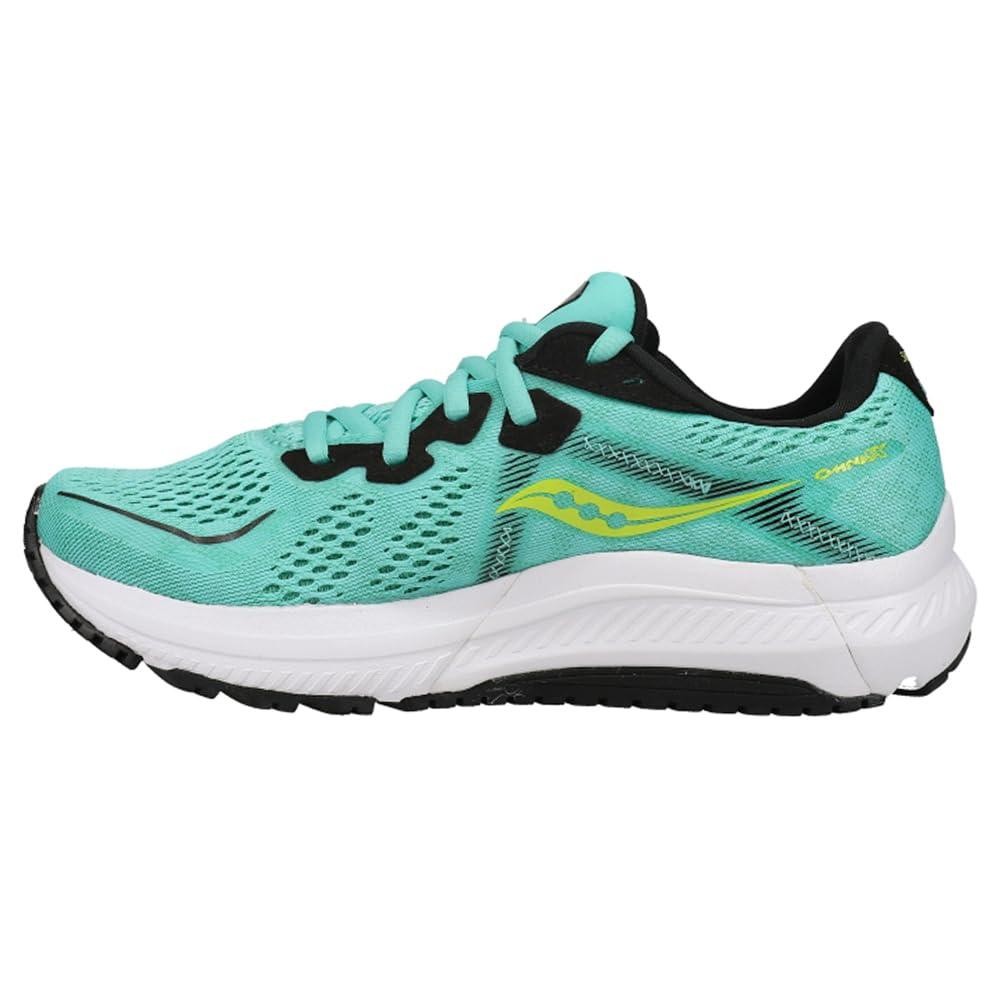 Saucony Womens Omni20 Running Shoes, Cool Mint/Acid thumbnail 5