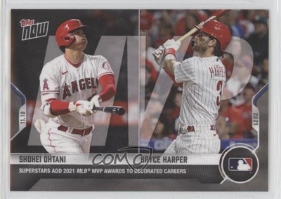 2021 Topps Now Off-Season MVP Award Winners /6207 Shohei Ohtani Bryce Harper lf7