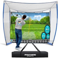 Anything Sports Golf Hitting Net with Impact Screen, 10'x8'x4x