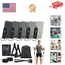 Exercise Resistance Bands with Handles for Working Out, 150/200/250/300 Lbs W...