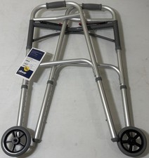 Drive Medical Two Button Folding Walker with 5" Wheels 350lbs 10210-4ASM