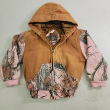 Pink Camo Brown Girls 3T Outdoor Habitat Insulated Hunting Utility Jacket Coat