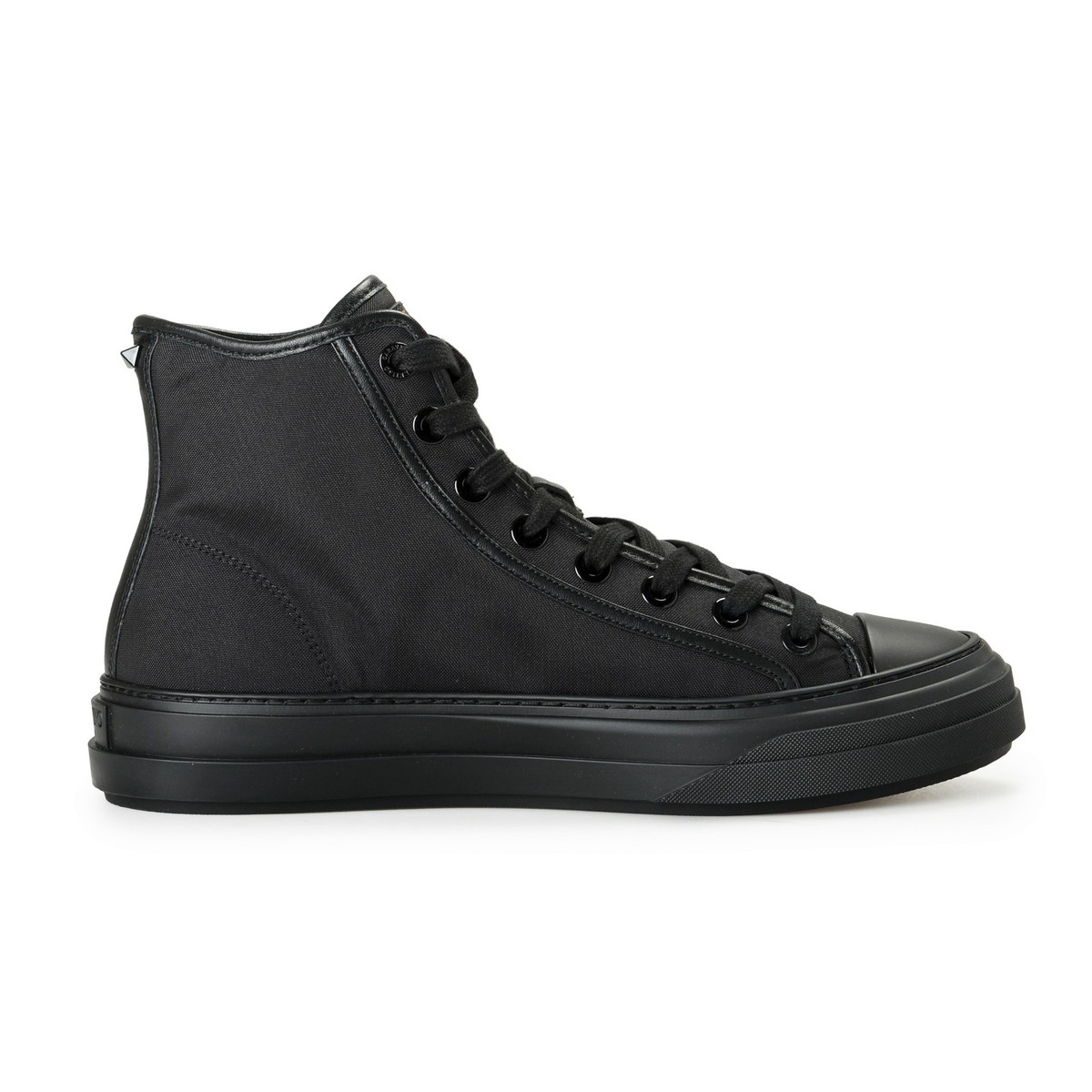 VALENTINO GARAVANI スニーカー ハイカット ブラック Valentino Garavani Men's Black Totaloop Leather High Top Sneakers