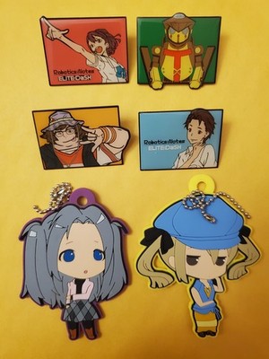 ROBOTICS;NOTES Elite DaSH Pin Set + Keychains: Daru, Frau, Akiho, Kaito, Airi
