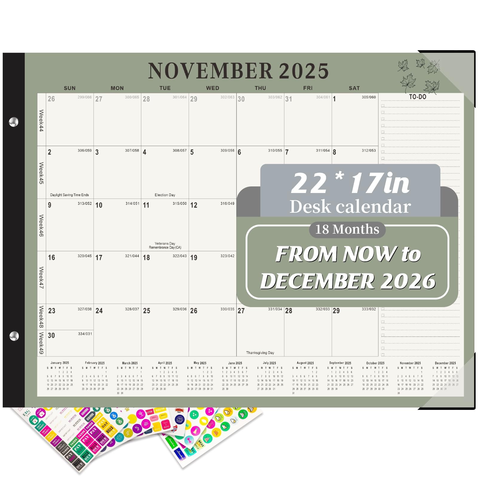 Desk Calendar 2026, Large 2026 Desk Calendar 22
