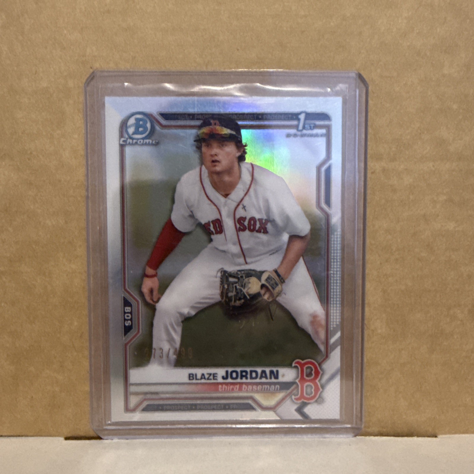 2021 Bowman - Chrome Prospects Blaze Jordan #BCP-71 Refractor /499 (RC)