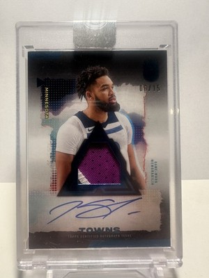 2023-2024 Topps 3 Karl-Anthony Towns Game-Worn Patch Auto /15 New York Knicks