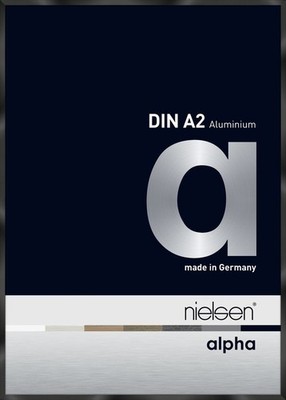 Nielsen Aluminium Bilderrahmen Alpha 42x59,4 cm eloxal schwarz glanz