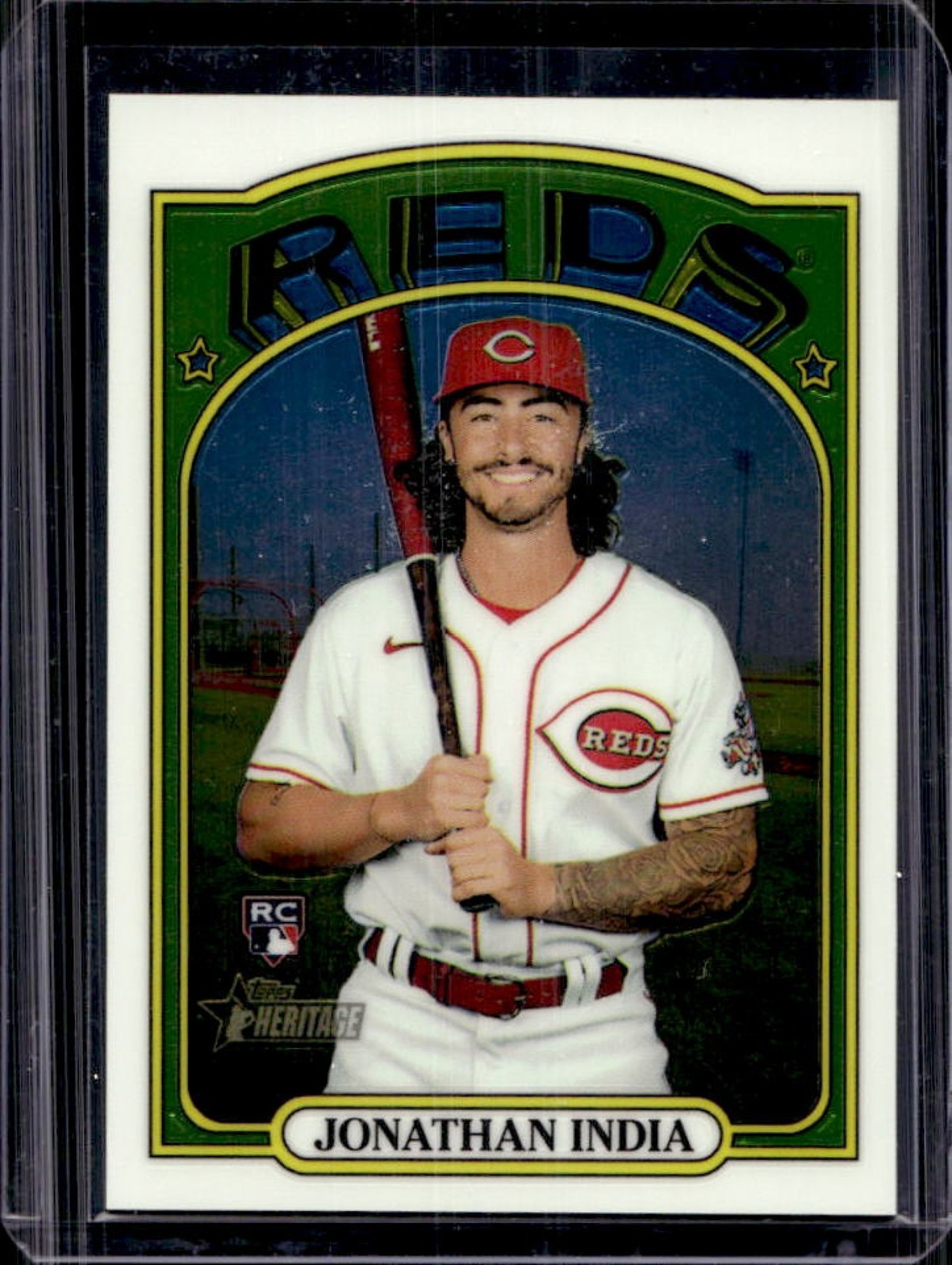 2021 Topps Heritage Jonathan India RC Chrome Rookie #/999 Reds