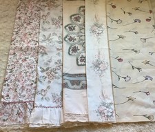 Sold Individually vintage pastel floral ruffle cottage pillowcases Details Below