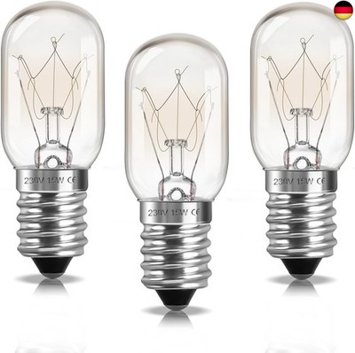 Liuyife 3 Stück E14 Kühlschranklampe, Dimmbar, Hitzebeständig bis 300 Grad, 10