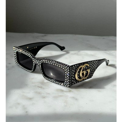 NEW Gucci GG1425S Crystal Black Marmont Sunglasses $1305 | eBay