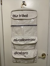 This  N That Vintage 1980  s Hanging Organizer Jewelry Bathroom Closet Spell Out