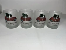 Culver Glasses Christmas California Volkswagon Old Fashioned Lowball SET 4 B