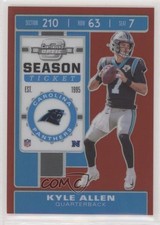 2019 Panini Contenders Optic Season Ticket Red Prizm 116/199 Kyle Allen #68 3c4