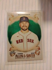 2021 Topps Green Refractor Allen & Ginter Kyle Schwarber /99