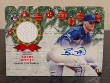 Bobby Witt Jr. 2022 Topps Walmart Holiday Auto Relic 7/25 RC - # Match KC Royals