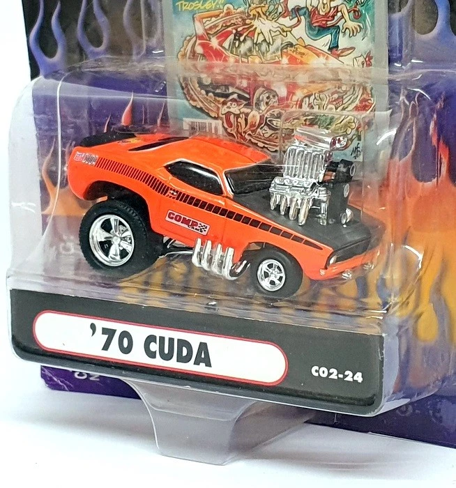 Muscle Machines 1/64 Scale 71171 C02-24 - 1970 Plymouth Cuda - Orange - Image 2 of 4