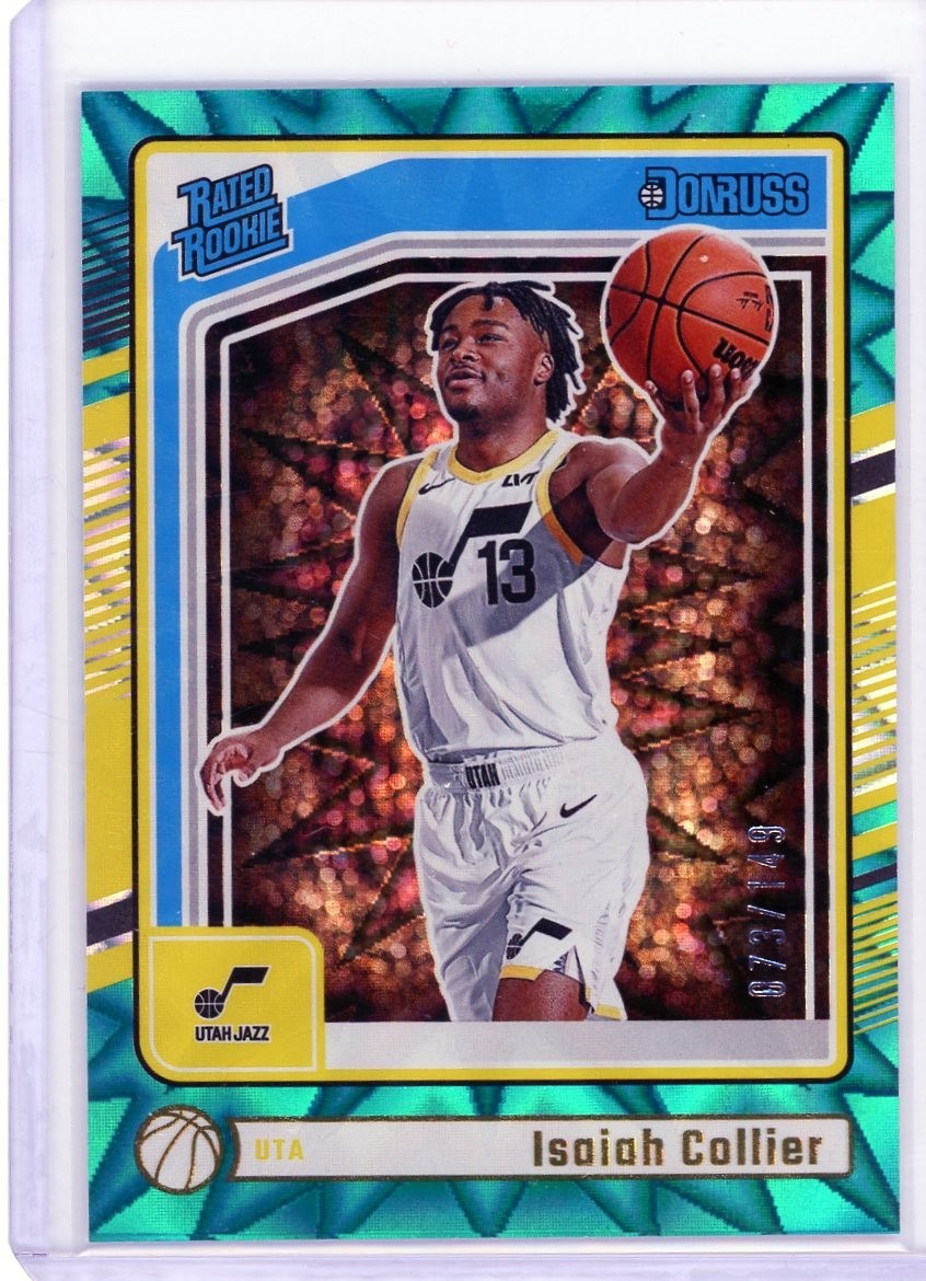 Isaiah Collier 2024-25 Donruss Rated Rookie Teal Explosion RC #237 73/149
