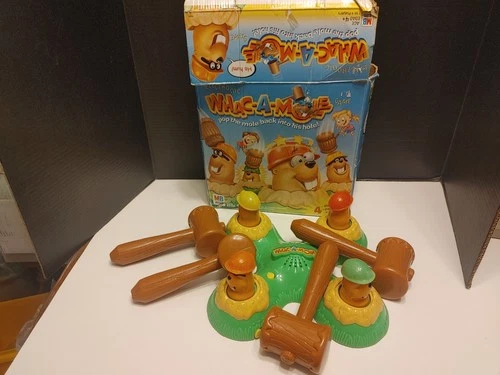Vtg Milton Bradley Electronic Whac-A-Mole Game w/ 4 mallets 2004 Whack