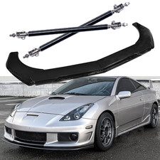For Toyota Celica Front Bumper Lip Splitter Spoiler Glossy Black Body Kit For Toyota Celica Front Bumper Lip Splitter Spoiler Glossy Black Body Kit