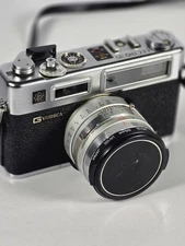 Vintage YASHICA Electro 35 GSN 35mm Film Camera-Yashinon DX 1:1.7 45mm Untested