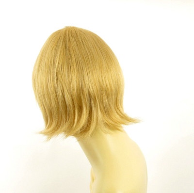 Perruque Courte Femme Blond Doré Clair VALENTIA LG26 - Synthétique, Bouclée, Taille Moyenne