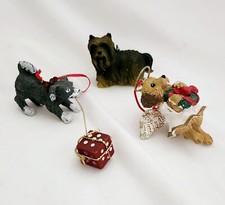 Dog Puppy Lovers Vintage Christmas Tree Ornaments Small Resin