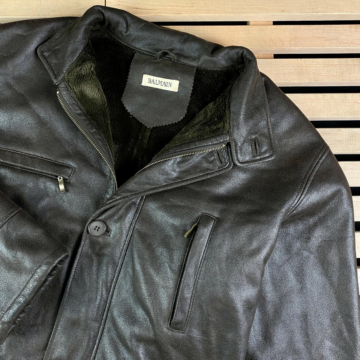 Lederjacke balmain shop