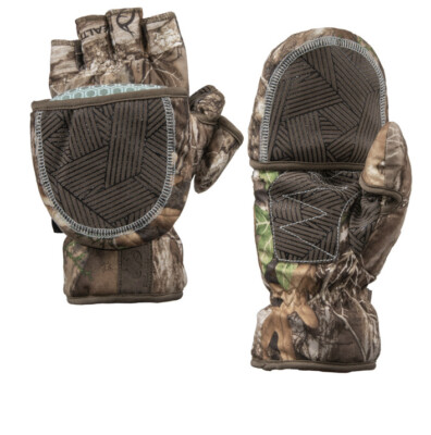 RealTree EdgePop-Top Gloves Sz Ladies L/XL Camo Hunting Gloves Nonslip Microban