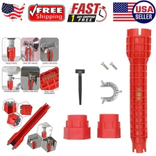 8 in 1 Faucet Sink Installer Multi Tool Pipe Wrench Plumbing for Kitchen Bathroo