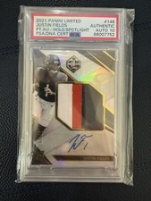 2021 Panini Limited - Justin Fields - Rookie Patch Auto Holo Spotlight  #146