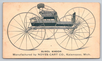 #ad Noyes Cart Sunol Wagon Gearing Kalamazoo Michigan P112 $102.12