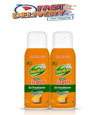 2-Pack OdoBan Real Citrus Orange Air Freshener 360 Continuous Spray, 10 Oz,