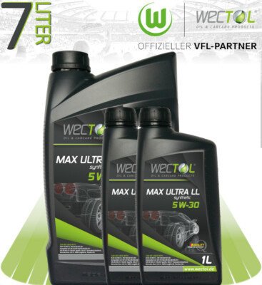 WECTOL Motoröl 5W30 Max Ultra LL 5W-30 (LongLife 04, VW 507 00) 2+5 (7) Liter