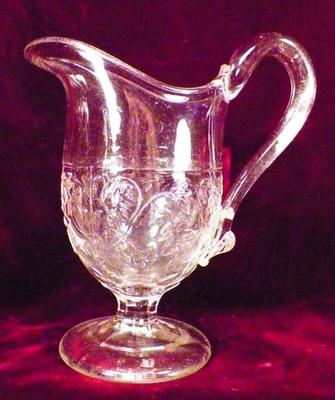 Curled Leaf Creamer Bryce Walker EAPG Clear Glass 1869 Antique